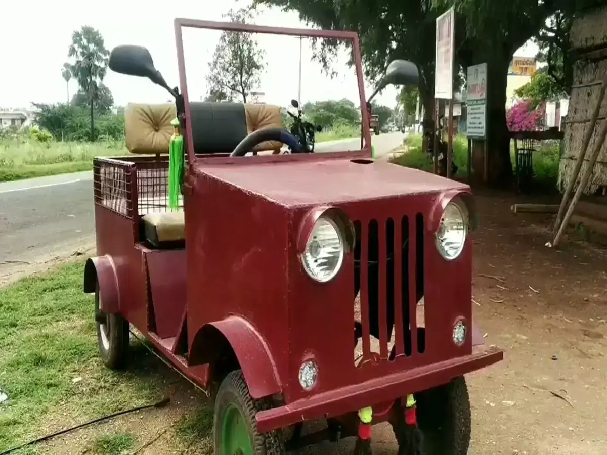 தேனியில் ஒரு வில்லேஜ் விஞ்ஞானி! ஸ்கூட்டியை குட்டி ஜீப்பாக மாற்றி அசத்தல்! 