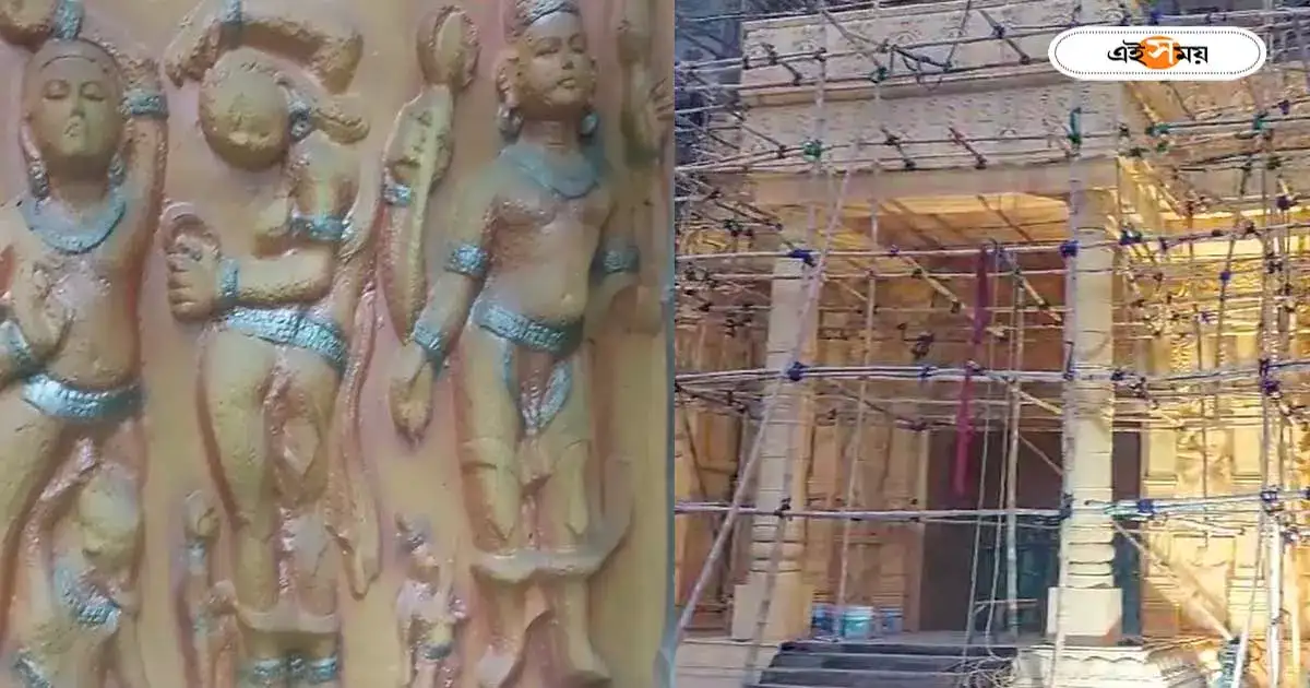 Barasat Kali Puja : ১০০ ফুট উচ্চতার মণ্ডপে ইলোরার কৈলাসা মন্দির, বারাসতের কালীপুজোয় বিশেষ চমক – barasat kali puja amra sabai club making kailasa temple ellora theme