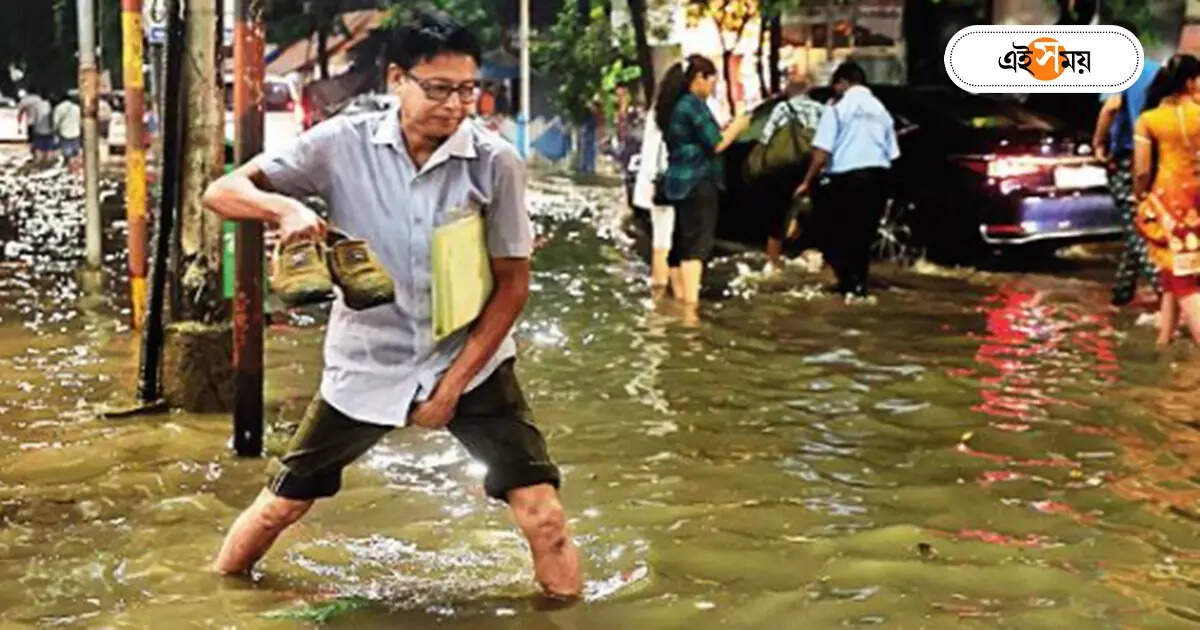 Kolkata Rain Update : বেহালা থেকে ধর্মতলা যেতে ২ ঘণ্টা, জল জমায় ভোগান্তি – on thursday afternoon several areas of kolkata were waterlogged due to rain