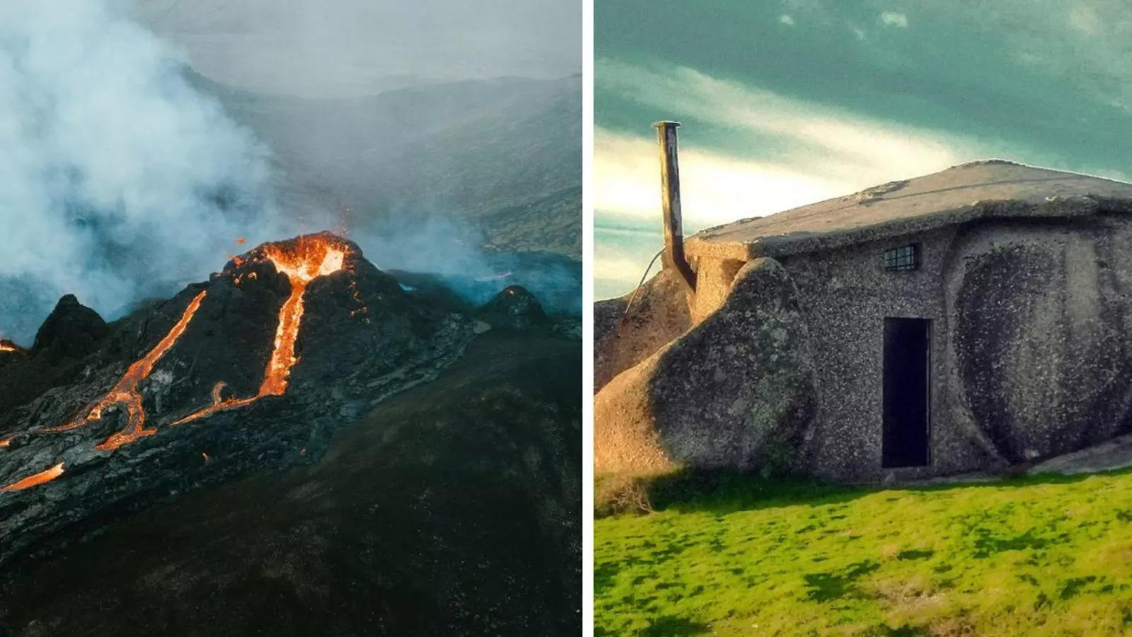 These are the world's strangest houses, some are built on volcanic ash and some are built inside 2000 year old trees