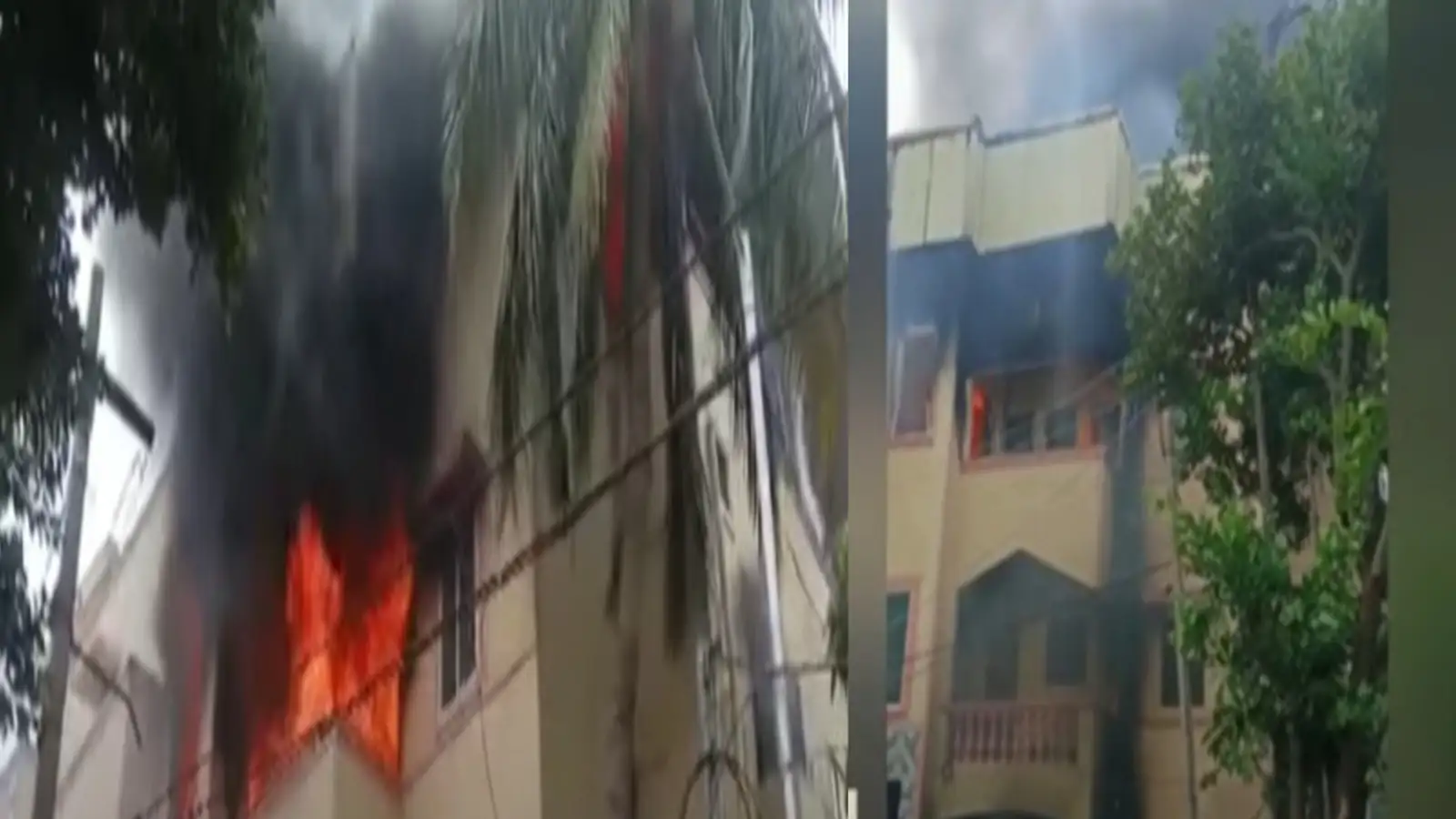 சென்னை அம்பத்தூர் அருகே அடுக்கு மாடி கட்டிடத்தில் பயங்கர தீ விபத்து! 