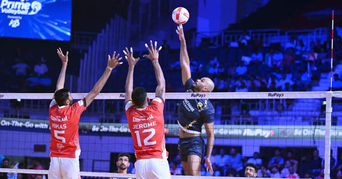 Calicut Heroes Triumph Over Kochi Blue Spikers in Rupe Prime Volleyball League 2024 Kerala Derby