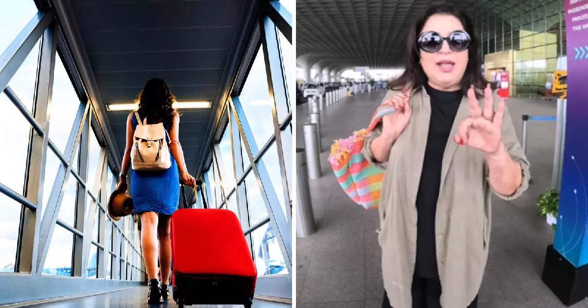 Famous Bollywood director Farah showed slippers at the airport, said – if you go like this, the journey will be good.