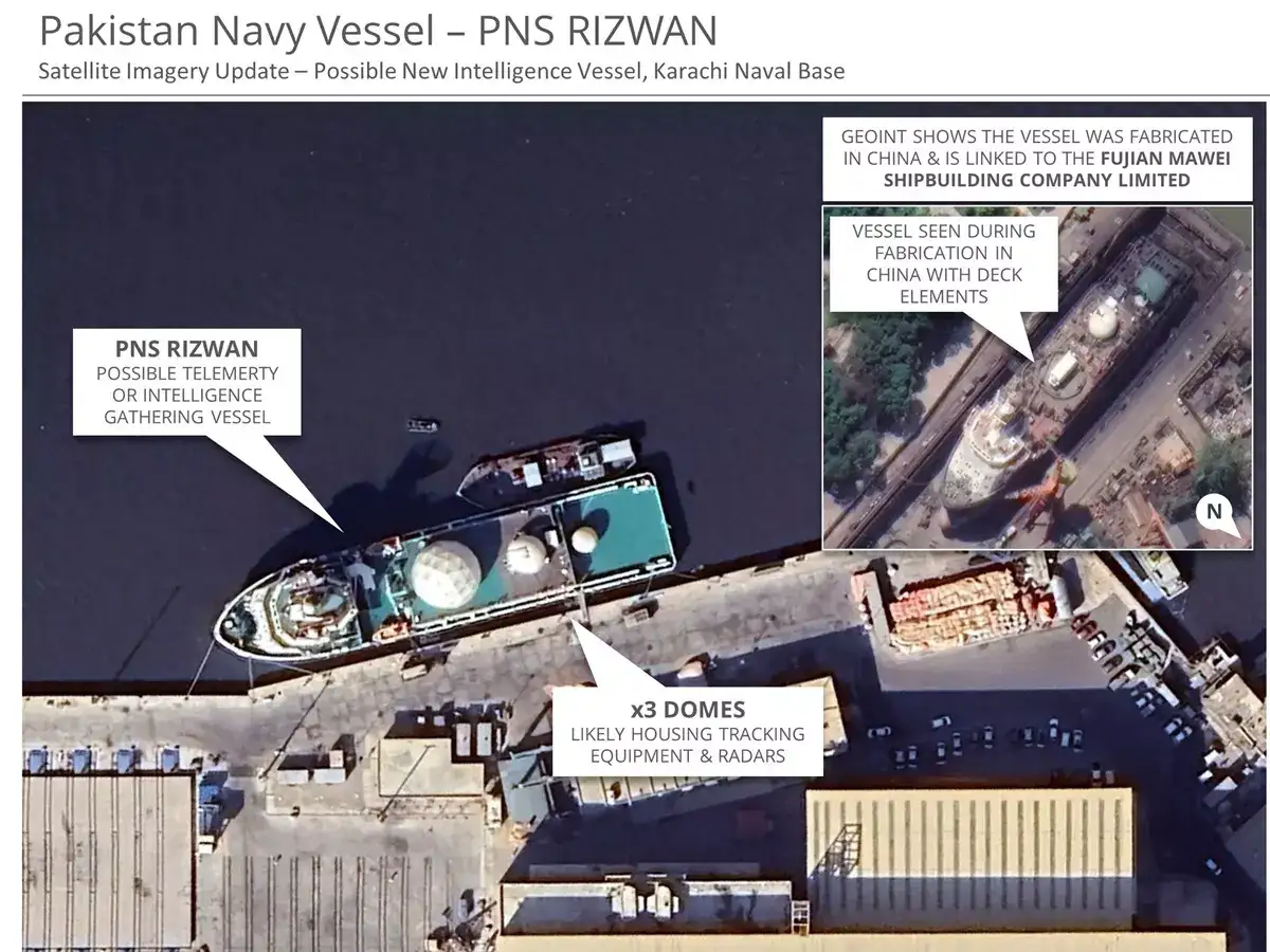पाकिस्तान को मिला पहला जासूसी जहाज पीएनएस रिजवान, भारत के INS ध्रुव से ...