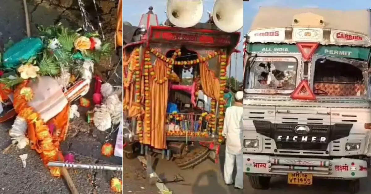 आळंदीला जाणाऱ्या पालखीत भरधाव कंटेनर घुसला, भीषण अपघातात चार वारकऱ्यांचा मृत्यू