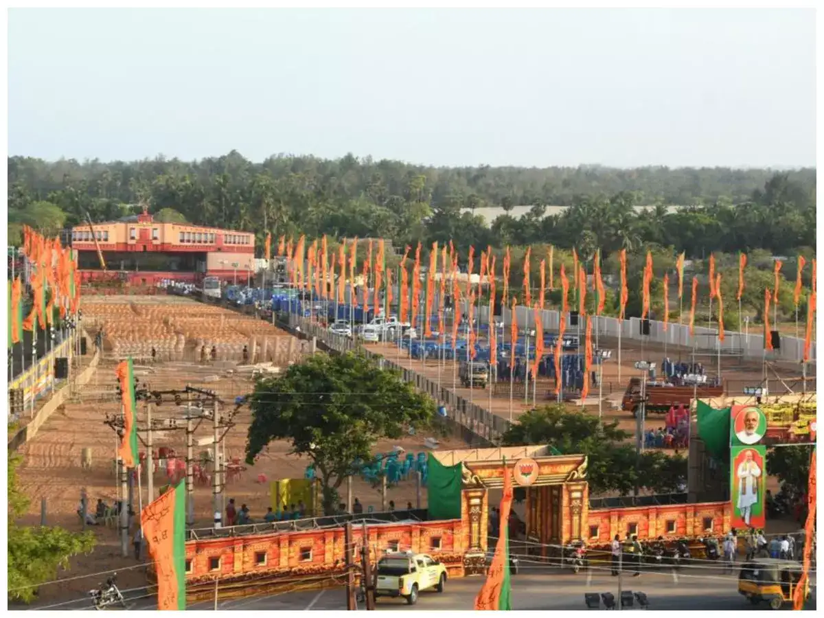 அண்ணாமலையின் நடைபயணம்.. நாடாளுமன்ற வடிவில் பிரமாண்ட மேடை.. உஷார் நிலையில் ராமேஸ்வரம்! 