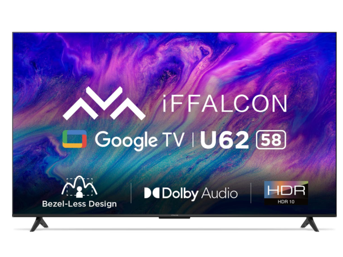 <strong>iFFALCON 147 cm (58 inches) 4K Ultra HD Smart LED Google TV: </strong>