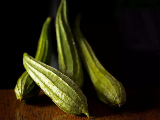 Ridged gourd stock photo