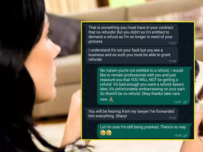 viral tweet after divorce women asks her wedding photographer to refund full amount whatsapp chat goes viral viral tweet after divorce women asks her wedding photographer to refund full amount whatsapp chat goes viral