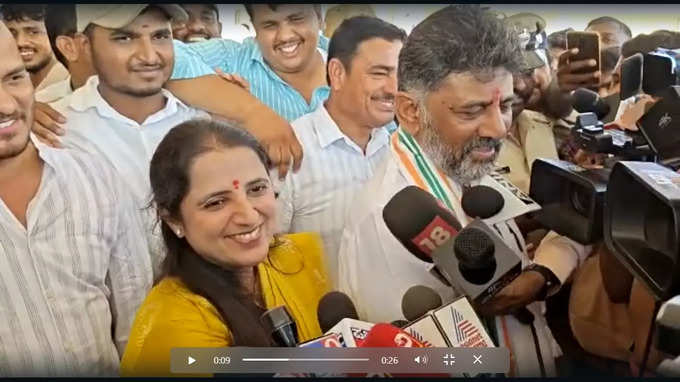 DK Shivakumar Voting: ಮಗ, ಪತ್ನಿಯೊಂದಿಗೆ ಬಂದು, ಮತ ಚಲಾಯಿಸಿದ ಡಿಕೆ ಶಿವಕುಮಾರ್