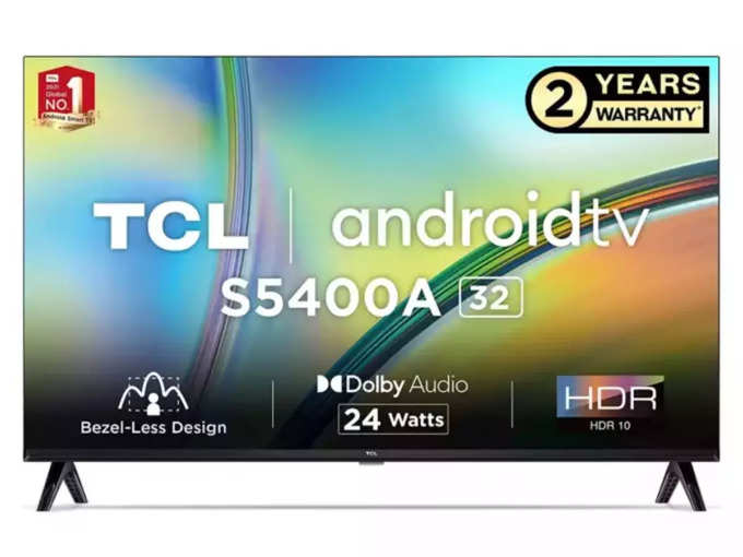 TCL (32 inches) Bezel-Less S Series HD Ready Smart Android LED TV: