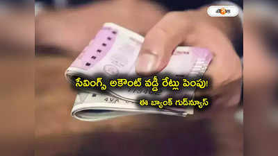 Savings Account: సేవింగ్స్ అకౌంట్లపై వడ్డీ రేట్ల పెంపు.. బ్యాంక్ గుడ్‌న్యూస్.. అకౌంట్‌లో డబ్బులుంటే చాలు!