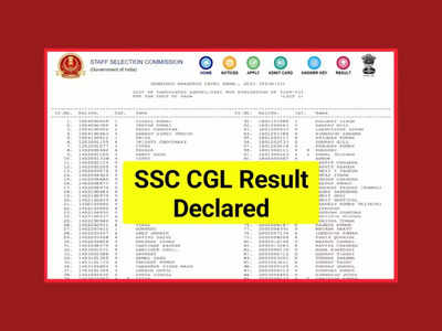 SSC CGL 2022 Result : 37,409 ఉద్యోగాలకు ఎంపికలు.. ఎంపికైన వారి జాబితా ఇదే