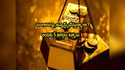 Gold Investment: బంగారంపై 5 రకాలుగా పెట్టుపడి పెట్టొచ్చు.. తక్కువ రిస్క్ ఎందులో?