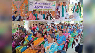 கீழ்பவானி வாய்க்காலில் கான்கிரீட் அமைக்கும் திட்டத்திற்கு எதிர்ப்பு-விவசாயிகள் அதிரடி