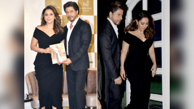 SRK-Gauri Khan Book Launch: બુક લૉન્ચ ઇવેન્ટમાં પાવર કપલ SRK-ગૌરી ખાને બ્લેક આઉટફિટ્સમાં કરી એન્ટ્રી; જૂઓ તસવીરો