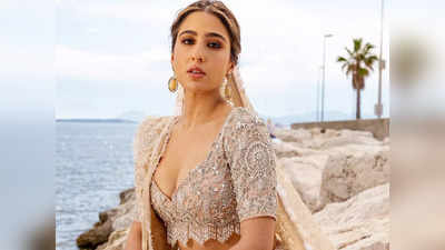 Sara Ali Khan Cannes: রাজকীয় লহেঙ্গায় কানে ডেবিউ সারা আলির, কলকাতার ডলির হাতের ছোঁয়ায় সম্পূর্ণ হল সাজ