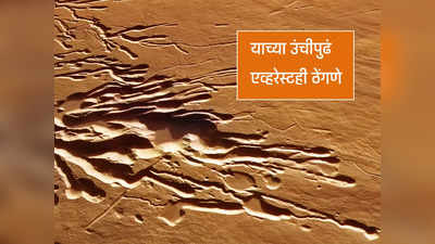 मंगळ ग्रहाच्या दुसऱ्या सर्वात उंच ज्वालामुखीचा फोटो आला समोर, याच्या उंचीपुढं एव्हरेस्टही ठेंगणे