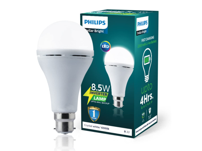 <strong>PHILIPS Stellar Bright Rechargeable Emergency Inverter LED Bulb: </strong>