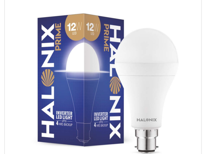 <strong>Halonix Prime 12W B22D Inverter Rechargeable Emergency Led Bulb: </strong>