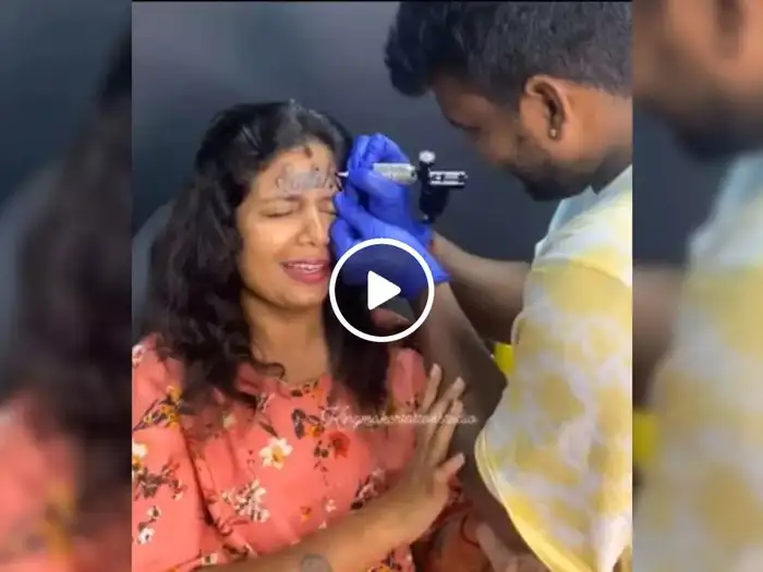 ladki ka tattoo video true love or fake bengaluru woman gets husband name tattooed on forehead watch video ladki ka tattoo video true love or fake bengaluru woman gets husband name tattooed on forehead watch video