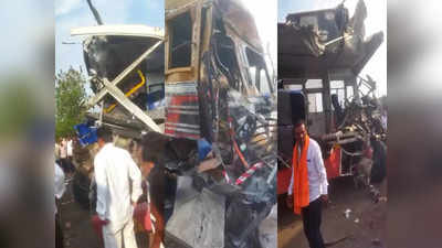 Buldhana Accident: बस अर्ध्यापर्यंत कापली गेली, बुलढाणा अपघातात ६ जणांनी प्राण गमावले; थरारक Video