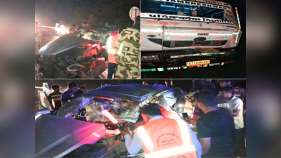 Accident News: मुंबई-पुणे द्रुतगती मार्गावर कंटेनरचा ब्रेक फेल, लागोपाठ ७ वाहनांना उडवलं; गाड्यांचा भूगा