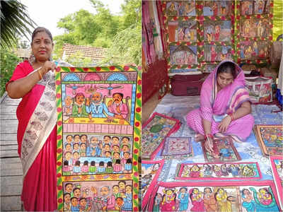 Pattachitra Images: পূর্ব মেদিনীপুর থেকে সোজা ইন্দোনেশিয়া! বিশ্ব লোকগানের আসরে এবার সামিল সায়েরা চিত্রকররা