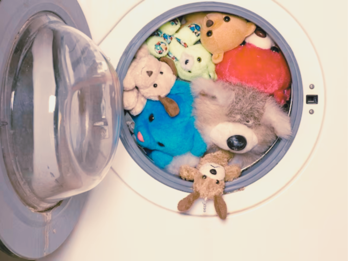 Take care while washing the teddy in the machine