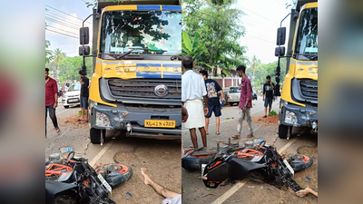 കുമാരനല്ലൂരില്‍ ടിപ്പർ ലോറി ബൈക്കിൽ ഇടിച്ച് അപകടം; പരിക്കേറ്റ മുന്ന് യുവാക്കളും മരിച്ചു