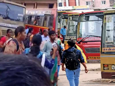 MTC bus: சென்னையில் திடீரென பேருந்துகள் நிறுத்தம்.. பயணிகள் அவதி..!