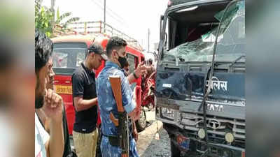 Sasaram News: रोहतास में पुलिस वैन की दो वाहनों से टक्कर, 4 पुलिसकर्मी समेत 7 घायल