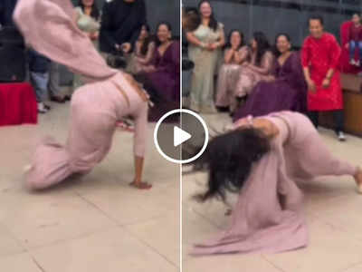 Ladki Ka Dance Video: लड़की ने साड़ी और हील्स में किया ऐसा डांस, मूव्स देखकर लोग बोले- लगता है माता आ गई!