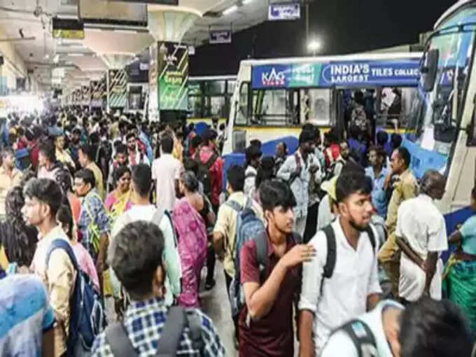 people wait buses