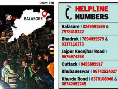 ओडिशा में ट्रेन हादसा, हर एक जानकारी के लिए इमरजेंसी नंबर जारी