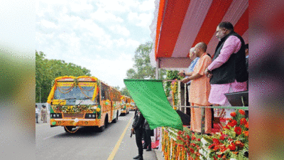 Rajdhani Bus: प्रयागराज, गोरखपुर, अयोध्‍या...UP के 16 जिलों से चलने जा रहीं 93 नई राजधानी बसें, योगी ने किया रवाना