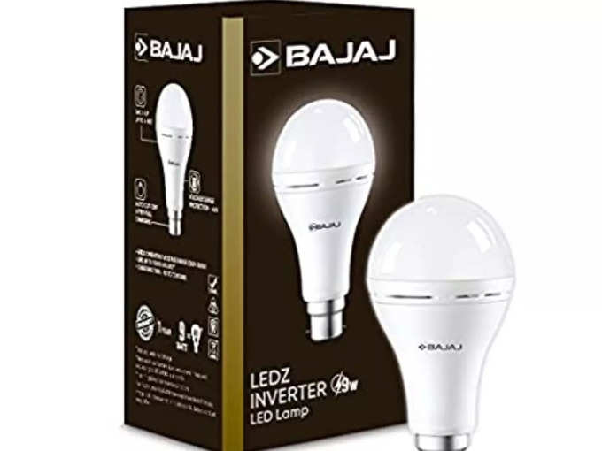 Bajaj LEDZ 9W Rechargeable Emergency Inverter LED Bulb ​(किंमत - ५७५ रुपये)