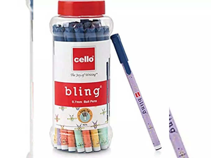 Cello Bling Pastel Ball Pen | Blue Ball Pen (किंमत १२८ रुपये)