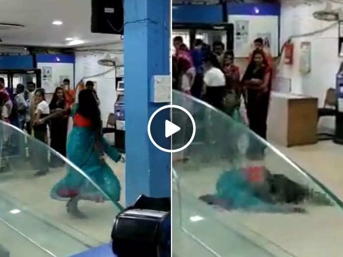 woman start dancing in bank during ladli behna kyc shocking video goes viral people said devi aa gayi thi woman start dancing in bank during ladli behna kyc shocking video goes viral people said devi aa gayi thi