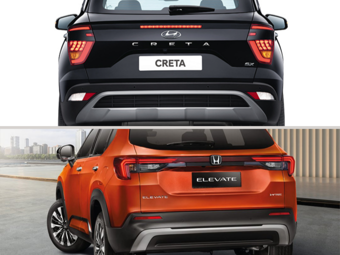 Honda elevate vs Hyundai creta Size