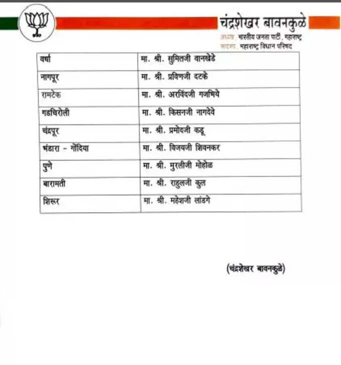 BJP Loksabha Team 3