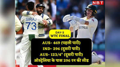 WTC Final: अब चौथे दिन कोई चमत्कार ही करवा सकता है भारत की वापसी, ऑस्ट्रेलिया के पास 296 रन की लीड