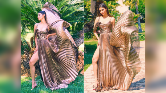 Mouni Roy Fashion: નૂડલ સ્ટ્રેપ્સ મેટાલિક ગાઉનમાં મૌની રોયના સિઝલિંગ પોઝ, કાન ફેસ્ટિવલના UNSEEN ફોટોઝ કર્યા શૅર 