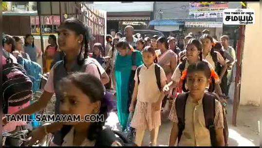 schools opened in dharmapuri district teachers welcomed students with bouquets
