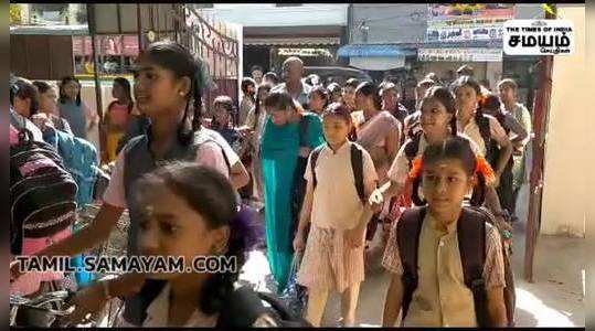 schools opened in dharmapuri district teachers welcomed students with bouquets