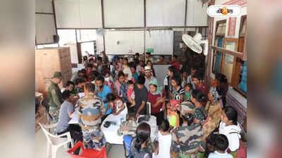 Manipur Violence : হিংসার আগুনে জ্বলছে মণিপুর, আতঙ্কে ঘর ছেড়ে ত্রাণ শিবিরে আশ্রয় ৫০ হাজারের বেশি বাসিন্দা