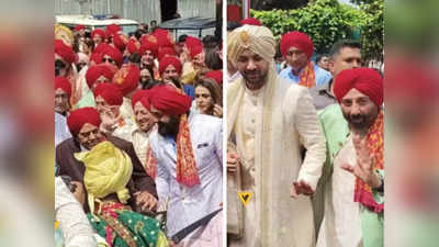 Karan Deol Wedding: पोते करण देओल की शादी में बाराती बने दादा धर्मेंद्र ने किया डांस, घुड़चढ़ी में दिखी रौनक