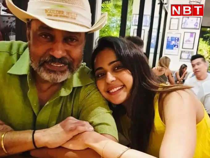 rakul preet singh with father