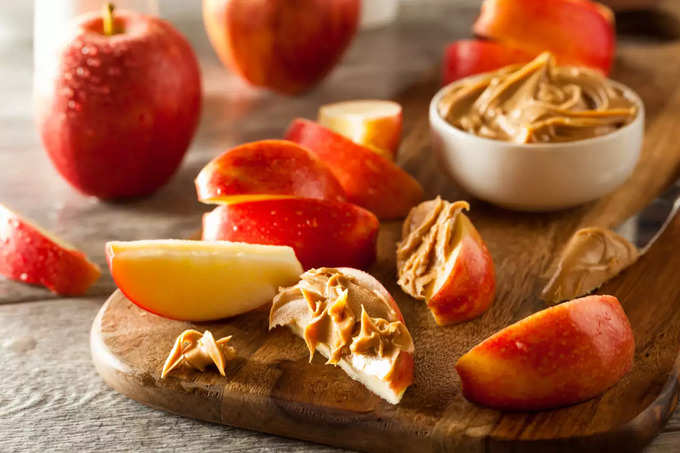 ​ஆப்பிள் - பாதாம் பட்டர் (apple slice with badam butter)