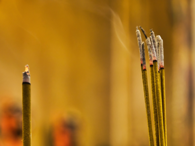 Incense Sticks In Puja